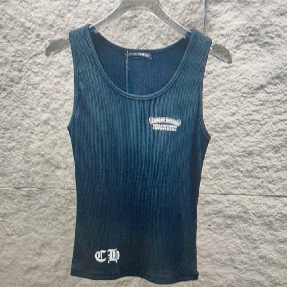 Chrome Hearts Gray Tank top with high Neckline